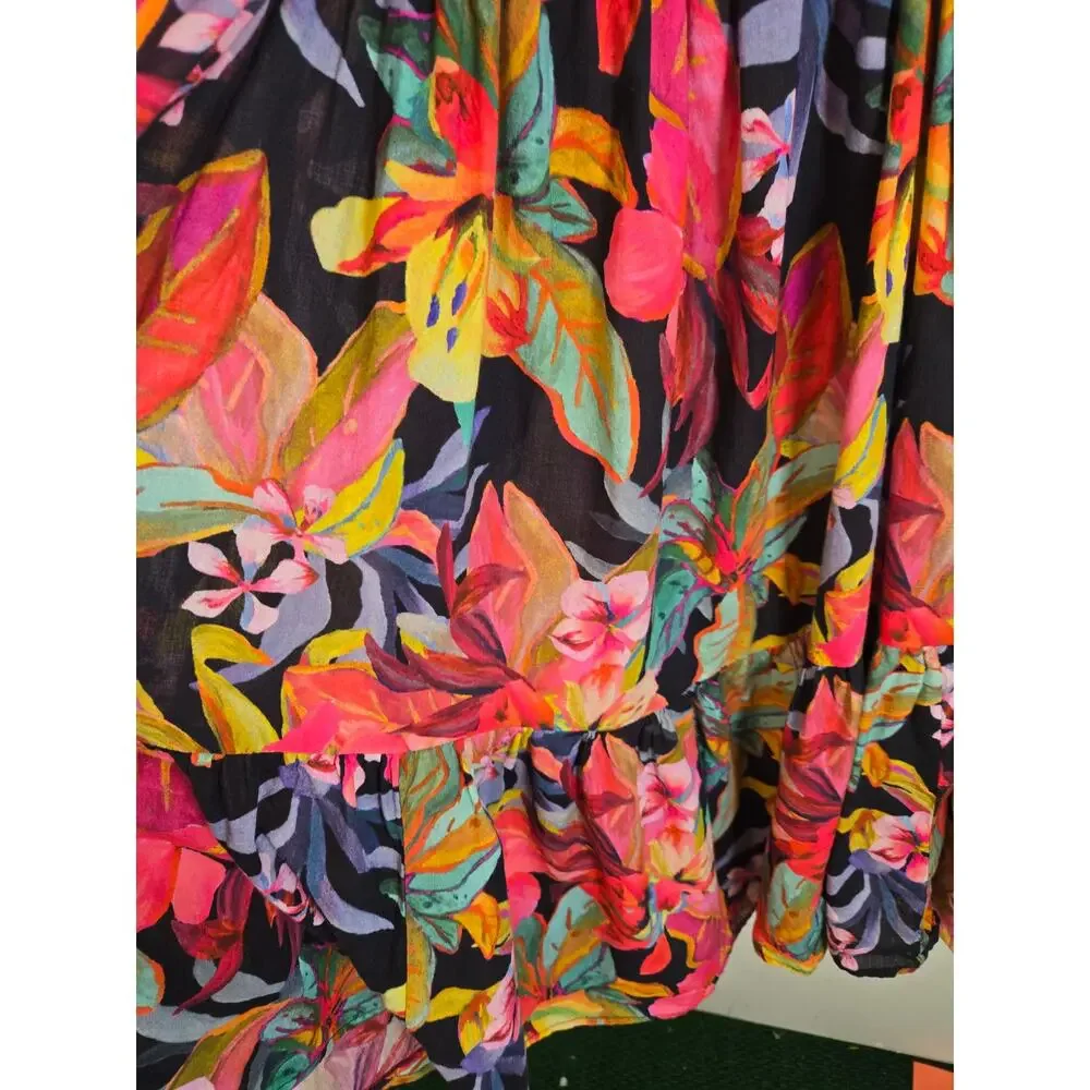 NEXT Girls Tropical Strappy Frill Tiered Skirt Dress. Size 7